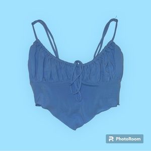 Urban Outfitters Womens Blue Crop Tank Top